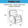 2 Pack Clear Recliner Armchair Covers,Waterproof Plastic Chair Covers Protectors,4