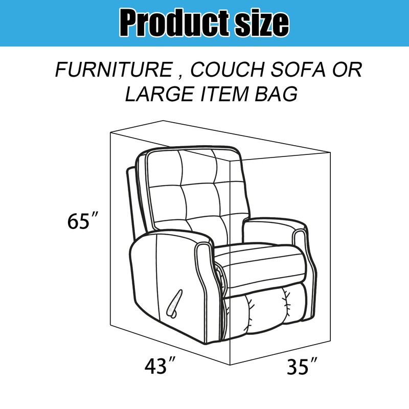 2 Pack Clear Recliner Armchair Covers,Waterproof Plastic Chair Covers Protectors,4