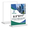 Acrylic Sign Holder,8.5x11 Inches Acrylic Display Stands,Table Top Sign Paper