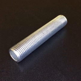 Iron thread M10x1 length 80mm galvanized, lamppipe, connection pipe, thread nipple - 10 pieces