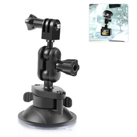 PULUZ Action Camera Suction Cup Mount for Insta360 X4 X3 X2, Sport Camera Vacuum Suction Mount 1/4" Screw Rotation Magic Arm Car Windshield Window Mount for Gopro, OSMO etc.