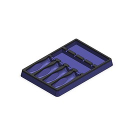 4 Piece Miniature Pick/Screwdriver Tray (Fits: Snap On Instinct Grip) (Purple/Black)