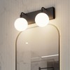 Tipace Black Vanity Light Fixtures, 2-Light Modern Bathroom Light Over