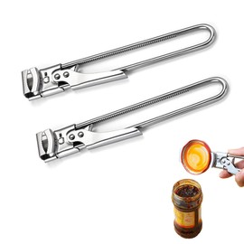 2 Pieces Lid Opener Manual Lid Opener Adjustable Jar Opener Non-Slip Design Jar Opener Multifunctional Can Opener Adjustable Lid and Bottle Opener for Screw Jars Kitchen Aid