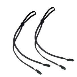 GAQWOK Hat Strap 2PCS, Adjustable with Clips, Very Suitable for Outdoor Activities, Anti-Lost and Anti-Wind (Black)
