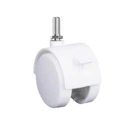 2" Stem Casters Replacement Casters Threaded Swivel Furniture Caster Wheels with Brakes 100Lbs (5/16-18-White)