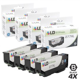 LD Products Remanufactured Ink Cartridge Replacement for Epson 277XL T277XL120 High Yield (Black, 4-Pack)