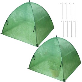 Plant Tent Outdoor Winter Shrub Cover Green Frost Tent Plant Covers Freeze Protection Tent Waterproof Plant Frost Protector, 2PCS 22x22x22Inch