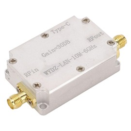 RF Broadband Amplifier LNA Low Noise Amplifier High Gain SMA Socket for Radio 10M-6Ghz