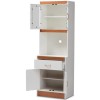 Baxton Studio Laurana Kitchen Cabinet and Hutch in White and