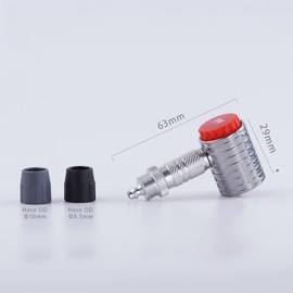 711L Presta Air Chuck - Precision Gauge Inflator Attachment for Presta Valve Bicycle Tires - Red