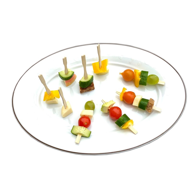 Party Cocktail Spoon Finger Food Wooden Bamboo Food Picks Pack