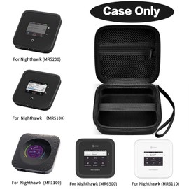 Travel Router Case Compatible with NETGEAR Nighthawk M7 Pro/ M6 M6 Pro MR6150 6500/ M5 5G MR5200 5100/ M1 M2 Mobile Hotspot. WiFi Router Storage Carrying Holder with Mesh Pocket (Box Only)