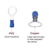 sourcing map 100 Pcs RV2-10 Insulated Ring Electrical Wire Connectors