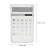 Calculator Solar Battery Powered Transparent Large Keys LCD Display Office