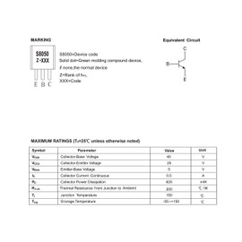 20pcs S8050D S8050 NPN Transistor TO-92 20V 700MA 1W