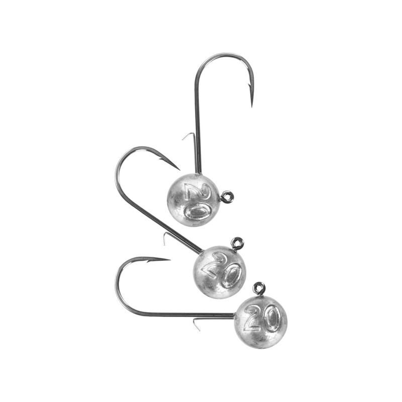 Round Jig Head, Fishing Jig Head Hook Set for Pike,