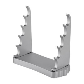 BENECREAT 5-Tier Wooden Magic Wand Display Stand, Silver Pine Wood Holder for Desktop Display Decoration, Office & Home Collections 7x2.7x6inch