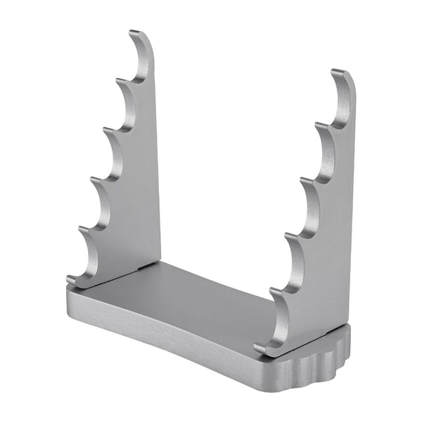 BENECREAT 5-Tier Wooden Magic Wand Display Stand, Silver Pine Wood