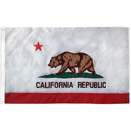 Infinity Republic - California Embroidered Flag Double-Sided 3x5ft - Embroidered Stars & Sewn Stripes - Cali Pride