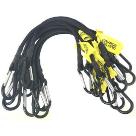 Savage Island Pack of 10 Heavy Duty Military Bungee Cord with Carabiner