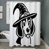 CafePress Beagle in Witch Hat Decorative Fabric Shower Curtain