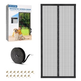 Smartor Magnetic Screen Door |2025 Upgraded PET- Tiny Hole | Self Sealing- Fits 36"x82" Door |Heavy Duty -Hands Free Retractable Screen Door Keeps Bugs Out | Pet and Kid Friendly| 39 Inch x 83 Inch