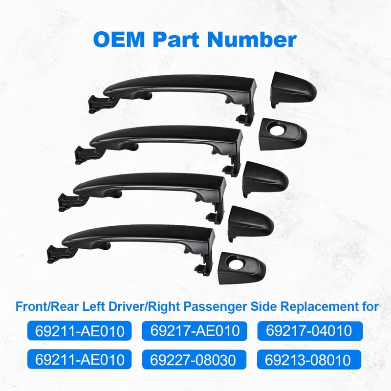 JDMON Exterior Door Handles Replacement for Toyota Sienna 2004-2010 Front