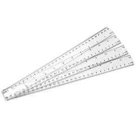 KOHAND 50 PCS 12 Inch Clear Plastic Rulers, 30cm Rulers Multipack Plastic Measuring Rulers, Shatterproof Transparent Straight Ruler for Office Supplies School