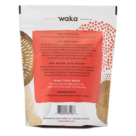 Waka Premium Instant Coffee — Decaffeinated Medium Roast — Arabica Beans & Freeze Dried — 80 Servings Bag for Hot or Iced Premium Instant Coffee