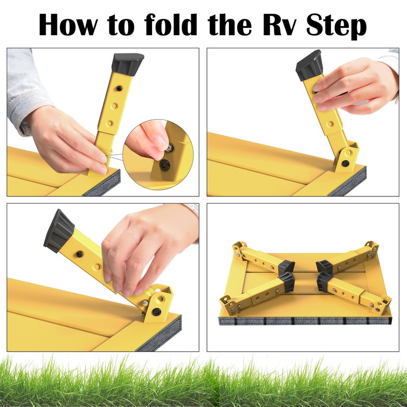 Marudina Large Platform RV Step with Cloth Cover and Anti-Slip