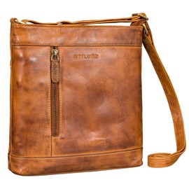 STILORD 'Moni' Handbag Crossbody Bag Women's Leather Shoulder Bag Made of Genuine Leather, Larino - Brown, shoulder bag