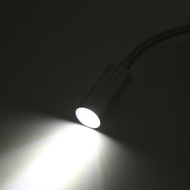 FTVOGUE Flexible Gooseneck Reading Light Warm White/Cool White AC85-265V 1W/3W (Cool White (6500K)-3W