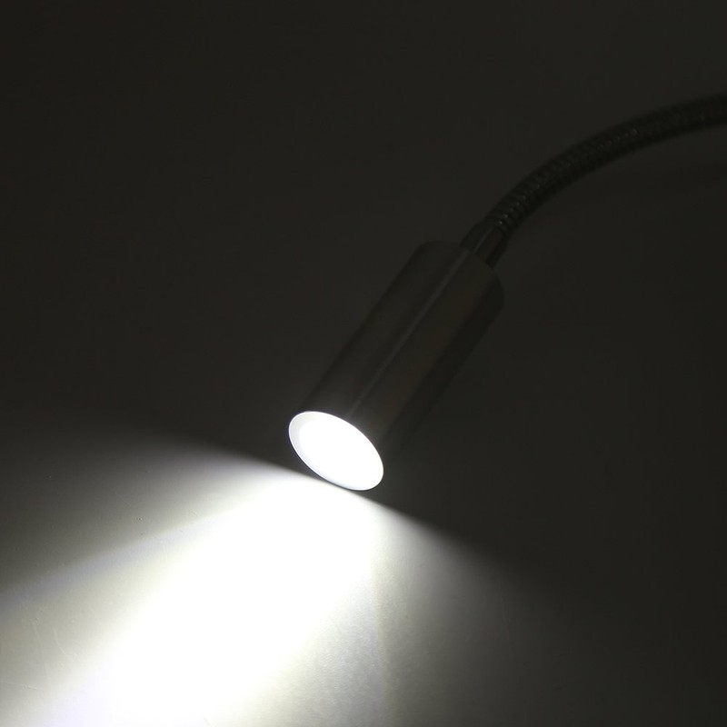 FTVOGUE Flexible Gooseneck Reading Light Warm White/Cool White AC85-265V 1W/3W