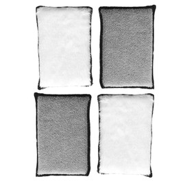 4 Pcs Car Detailing,Car Sponge,Car Wash Sponge,Scrub,Double Sided Reusable Interior Scrubber Detailing Pads,Washing Sponge For Leather Plastic and Upholstery Maintenance