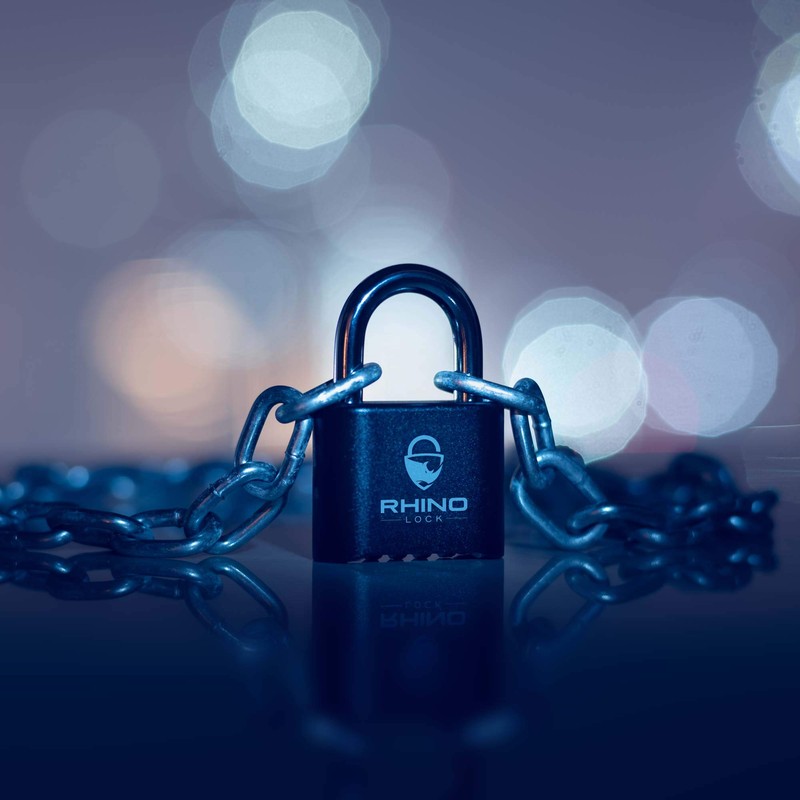 Rhino Lock Secure Lock - Black 4 Digit Combination Padlock