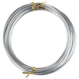 Ideen mit Herz Jewellery Wire for Crafts, Aluminium Wire, Craft Wire, Diameter 2 mm, 10 m Long (Silver)