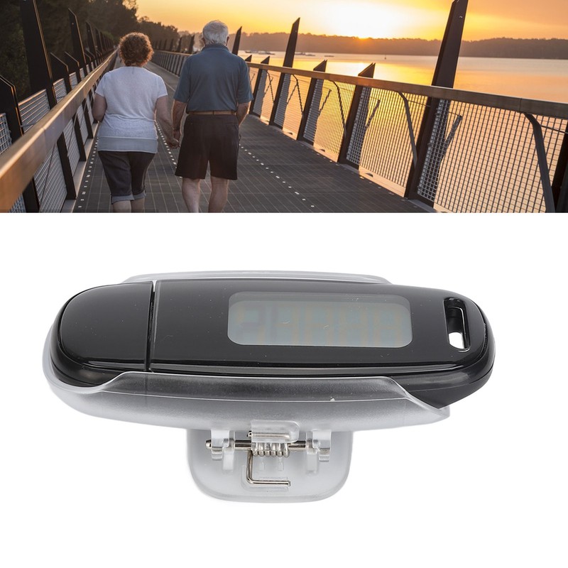 Step Counter Large LCD Screen USB Rechargeable Accurate Portable Lightweight