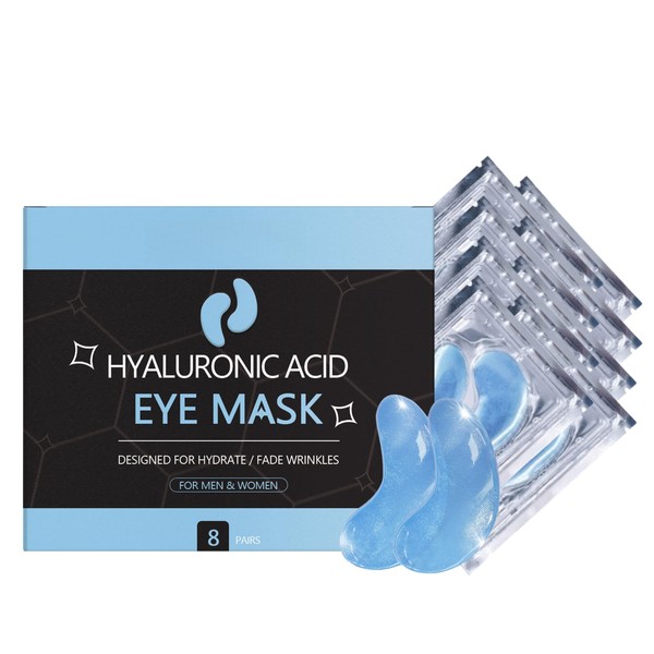 Hyaluronic Acid Eye Mask, 8 Pairs Under Eye Patches to