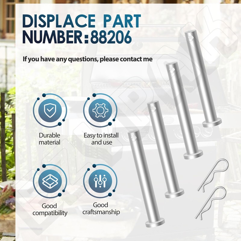 EZYPAK 4 Pack Grill Lid Assembly Hardware Kit Compatible with