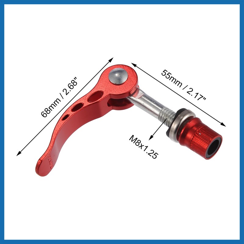 A ABSOPRO 2pcs 8mm Aluminium Alloy Bike Seat Post Quick