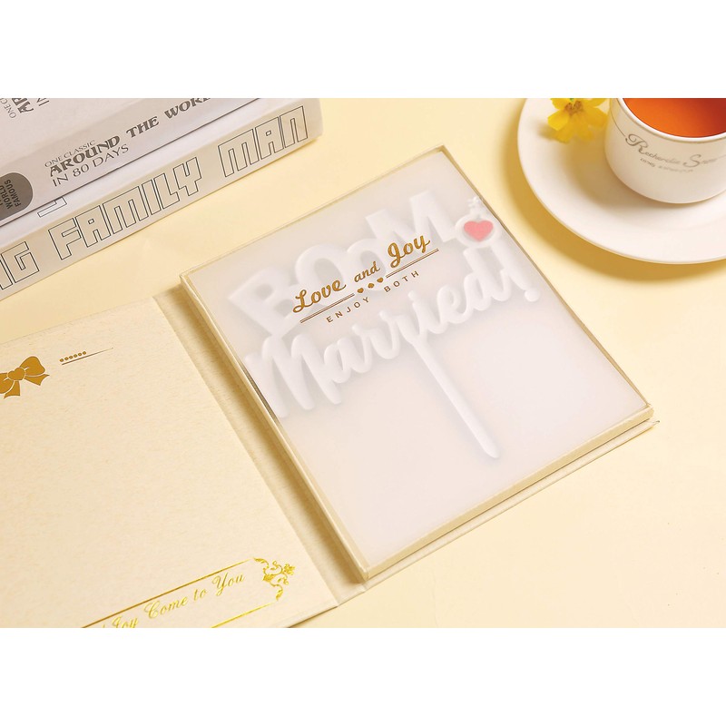 Adorno para tarta de boda casada de Lovainjoy Boom, en
