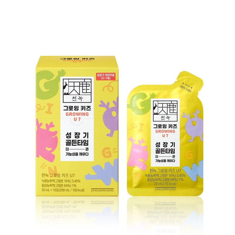 CheongKwanJang 정관장 천녹 그로잉 키즈U7 20ml 20포 Jeonggwanjang Cheonnok Growing