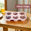 Premier Housewares Elegant Pink Muffin Tray, Easy to Clean Silicon