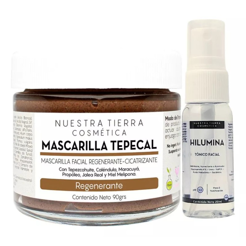 Nuestra Tierra Cosmética Mascarilla Regenerante Tepezcohuite Jalea Real Y Propóleo