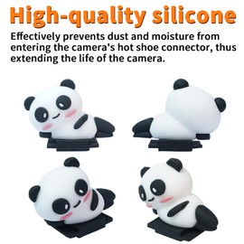 Hot Shoe Cover Mini Cute Dustproof Camera Hot Shoe Boot Cap Protector for Canon Sony Fuji Nikon Leical DSLR/SLR Camera (Panda)