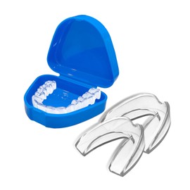 2 Stück Knirscherschiene für die Nacht, transparente Mundschützer gegen Bruxismus,erholsamen Schlaf