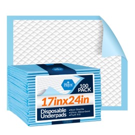 Medpride - Almohadillas desechables para incontinencia de 17 x 24 pulgadas (100 unidades) para entrenamiento de cachorros | Protección gruesa y superabsorbente para niños, adultos, ancianos | líquido, orina, accidentes