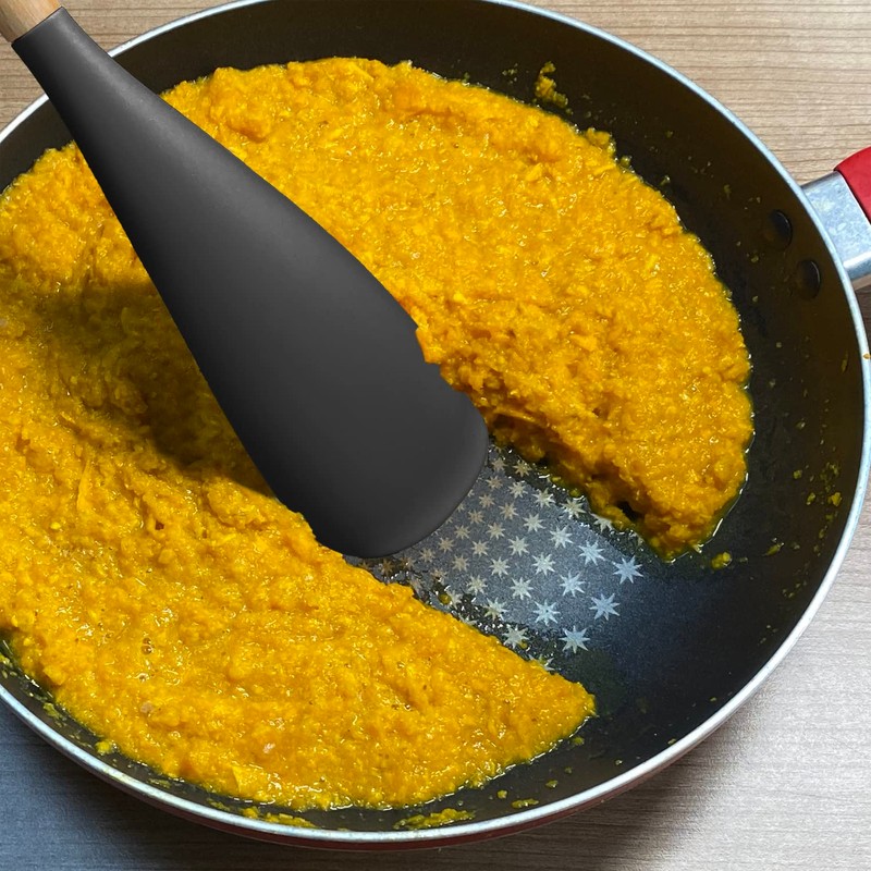 Cooking Spoon for Nonstick Cookwares, VOVOLY Silicone Spoon for Mixing,