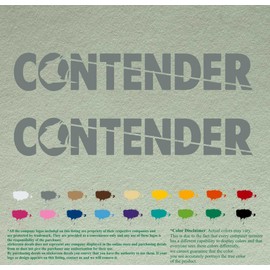 Pair of Contender Boats Compatible Replacement Decals Vinyl Stickers Boat Outboard Motor Set of 2 (12", Grey 071)